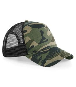 Beechfield Camo Snapback Trucker Cap