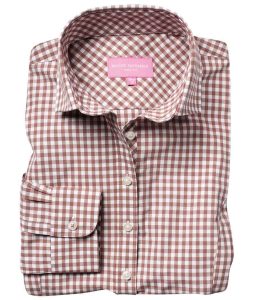 Brook Taverner Ladies Kansas Gingham Long Sleeve Shirt