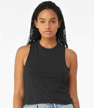 Image for Bella Ladies Racer Back Cropped Tank Top