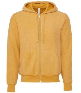 Canvas Unisex Sueded Full Zip Hoodie