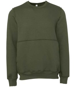 Canvas Unisex Raw Seam Crew Neck Pullover