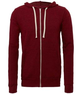 Canvas Unisex Tri-Blend Full Zip Hoodie