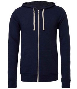 Canvas Unisex Tri-Blend Full Zip Hoodie