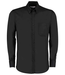 Kustom Kit Long Sleeve Slim Fit Workwear Oxford Shirt