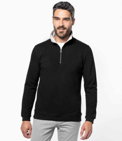 Image for Kariban Trucker Zip Neck Sweatshirt