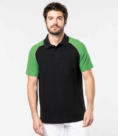 Image for Kariban Baseball Cotton Piqué Polo Shirt