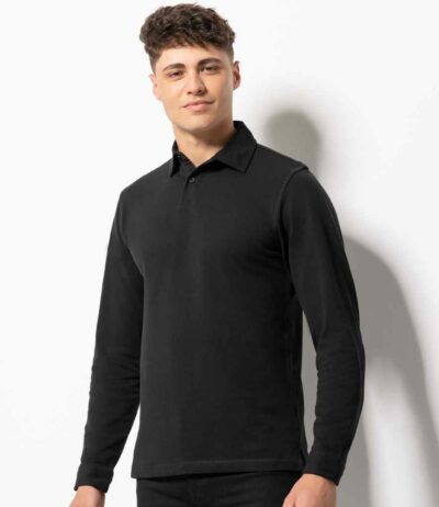 Image for SF Men Long Sleeve Stretch Polo Shirt