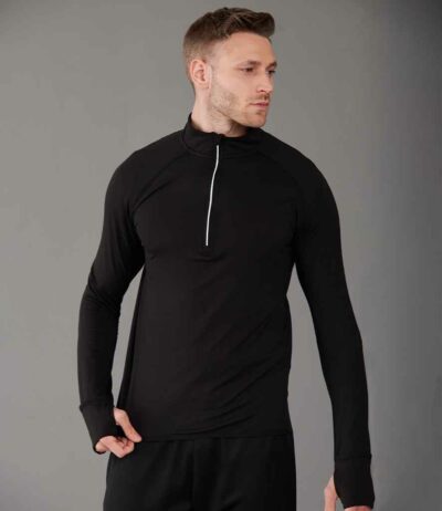 Image for Tombo Long Sleeve Zip Neck Performance Top