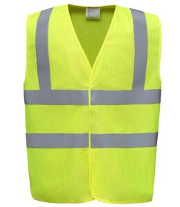 Yellow Yoko branded hi-vis anti static vest