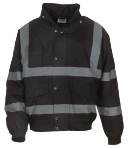 Black Yoko branded Hi-vis classic bomber jacket