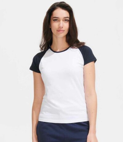 Image for SOL’S Ladies Milky Contrast Baseball T-Shirt