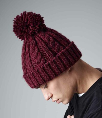Image for Beechfield Cable Knit Melange Beanie