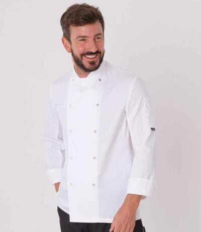 Image for Dennys Long Sleeve Press Stud Chef’s Jacket