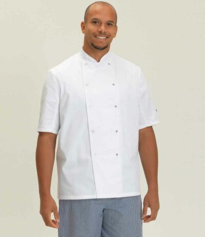 Image for Dennys Short Sleeve Press Stud Chef’s Jacket