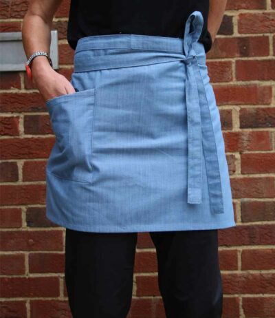 Image for Dennys Cross Dyed Denim Waist Apron with Pocket
