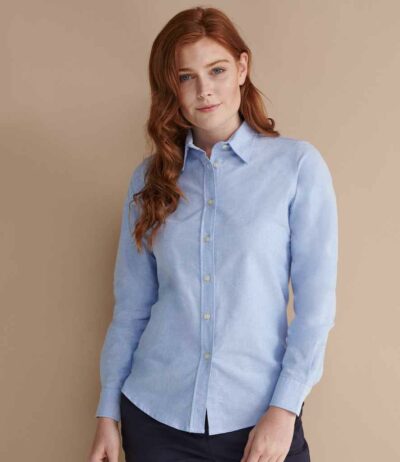 Image for Henbury Ladies Long Sleeve Classic Oxford Shirt