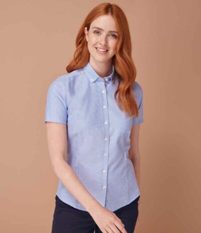 Image for Henbury Ladies Modern Short Sleeve Regular Fit Oxford Shirt