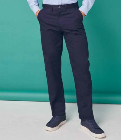 Image for Henbury 65/35 Flat Fronted Chino Trousers