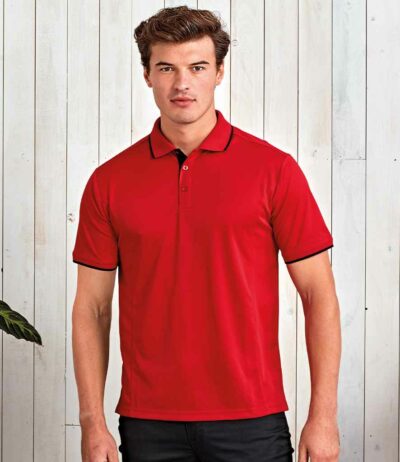 Image for Premier Contrast Coolchecker® Piqué Polo Shirt