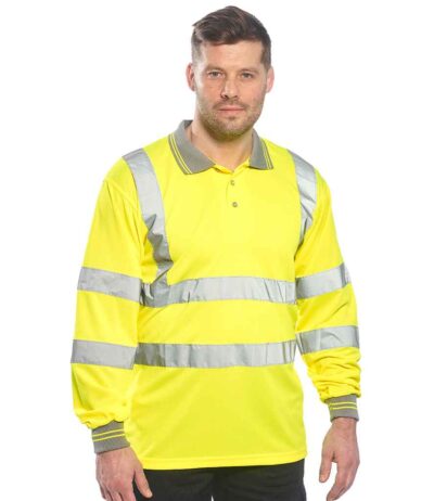 Image for Portwest Hi-Vis Long Sleeve Polo Shirt