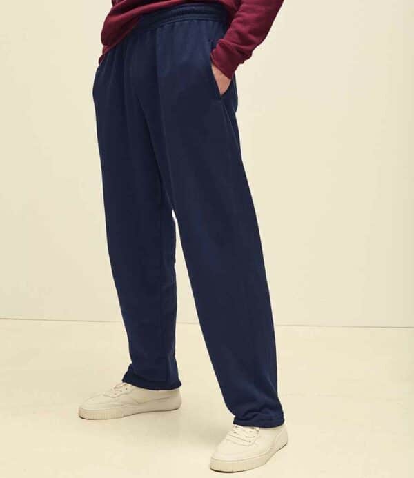 Navy blue Fruit of the Loom Classic Open Hem Jog Pants