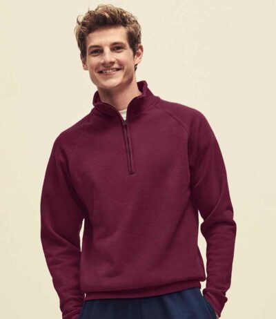 Image for Fruit of the Loom Classic Zip Neck Sweatshirt