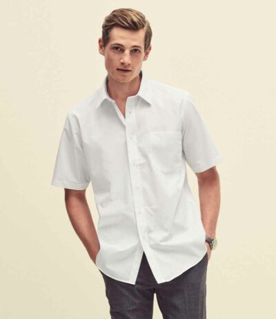 Image for Fruit of the Loom Short Sleeve Poplin Shirt