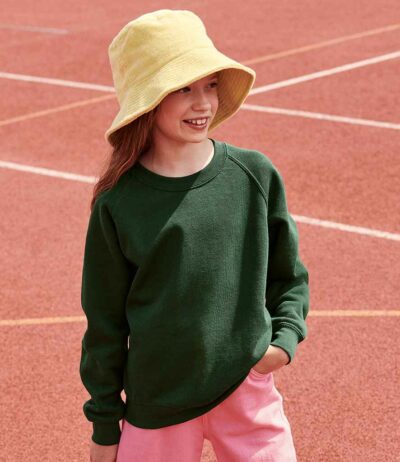 Image for Fruit of the Loom Kids Classic Raglan Sweatshirt