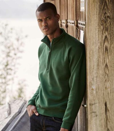 Image for Fruit of the Loom Premium Zip Neck Sweatshirt