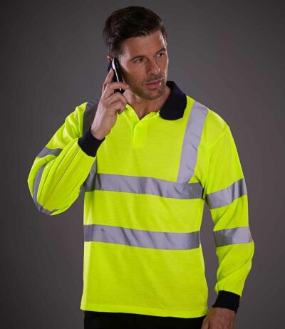 Image for Yoko Hi-Vis Long Sleeve Polo Shirt