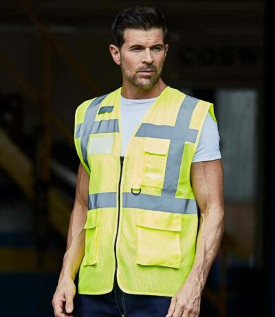 Image for Yoko Hi-Vis Top Cool Open Mesh Executive Waistcoat