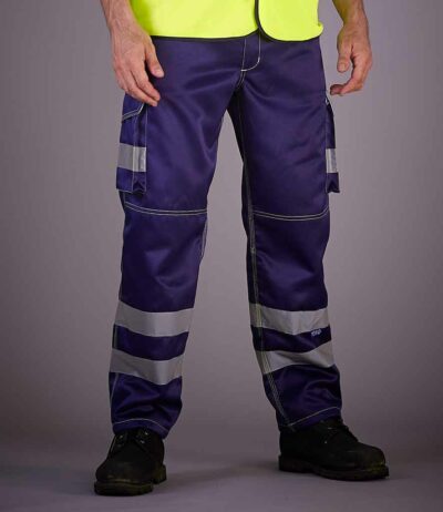 Image for Yoko Hi-Vis Cargo Trousers with Knee Pad Pockets